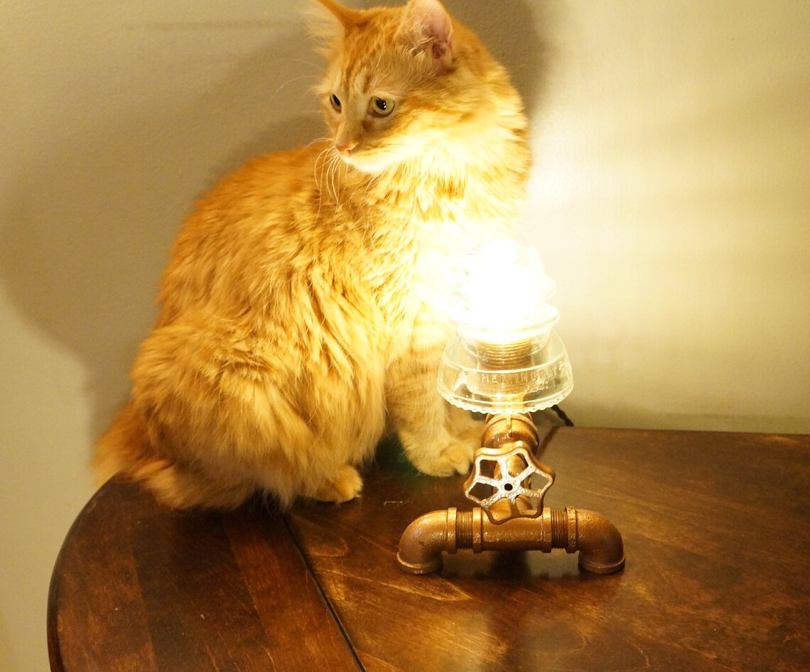 Lampe création Steampunk métal voltmètre
