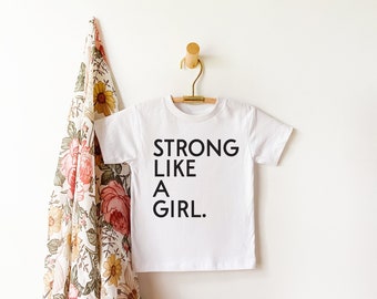 Strong Like A Girl, SVG, Toddler Shirt SVG, Kind, Brave, Toddler Girl Shirt, Baby Bodysuit SVG, Kids Shirt Sayings, Cut File