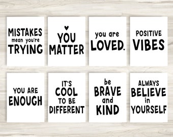 Inspirational Classroom Posters, Positive Affirmation, Classroom Decor, Growth Mindset, Printable Classroom Posters, Classroom Quotes