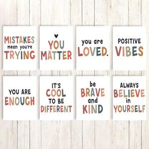 Classroom Posters, Positive Affirmation, Classroom Decor, Growth Mindset, Printable Classroom Posters, Classroom Quotes