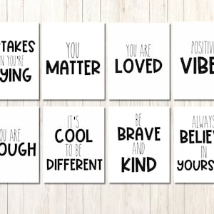 Classroom Posters, Positive Affirmation, Classroom Decor, Growth Mindset, Printable Classroom Posters, Classroom Quotes