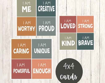 Positive Affirmations, Affirmation Station, Classroom Decor, Growth Mindset, Printable Classroom Posters, Set of 12, Classroom Quotes