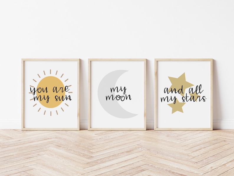 You Are My Sun My Moon and All My Stars Printable Wall Art Etsy