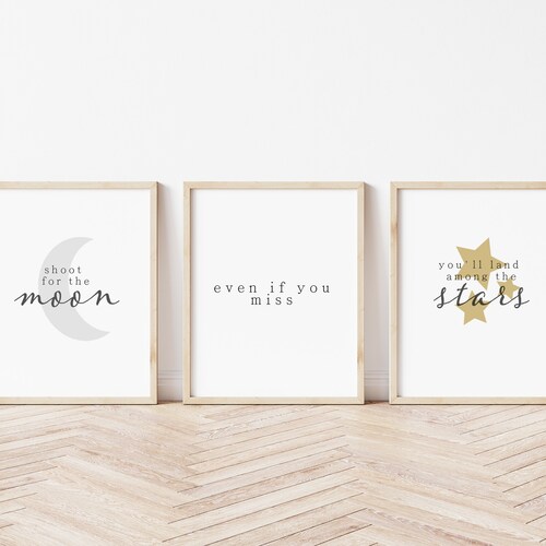 Instant Download Shoot for the Moon Even If You Miss Etsy
