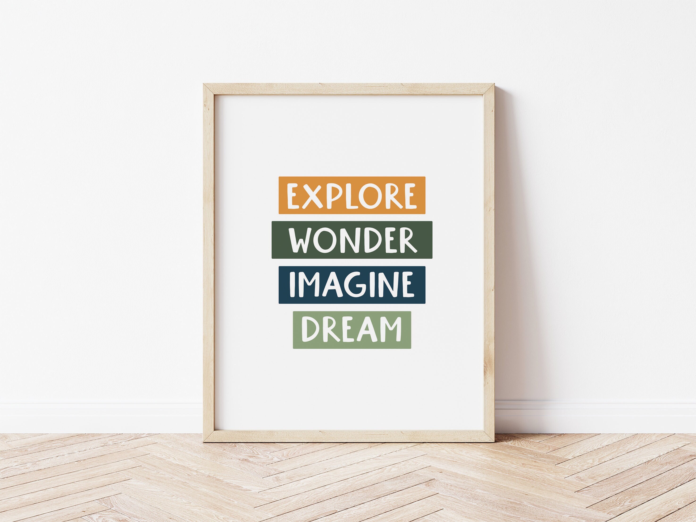 Classroom Decor Print, Explore Wonder Imagine Dream (digital Download ...