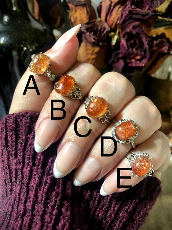 ONE Arusha Sunstone Adjustable Silver Ring, Sunst… - image 2