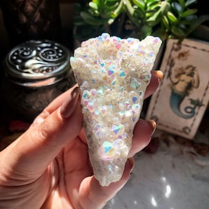 Confetti Angel Aura Quartz Cluster, Aura Quartz Cluster, Rainbow Aura Quartz, Angel Aura Quartz, Quartz Cluster