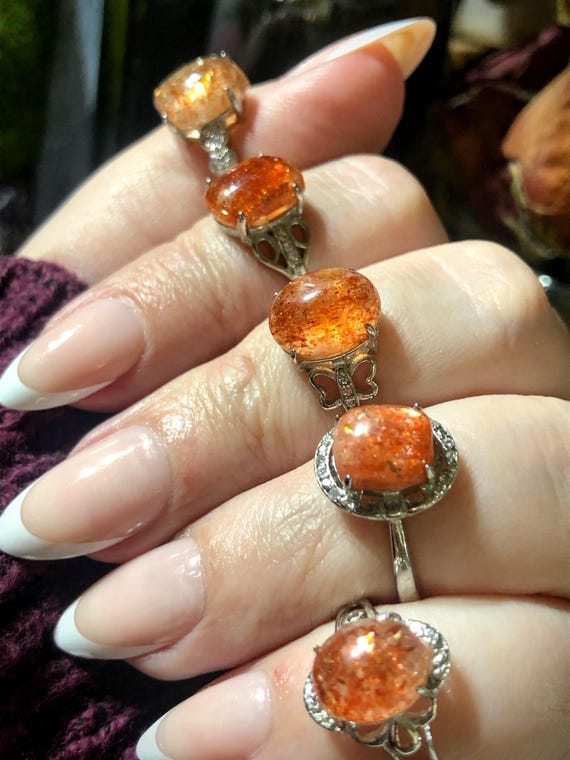 ONE Arusha Sunstone Adjustable Silver Ring, Sunst… - image 4