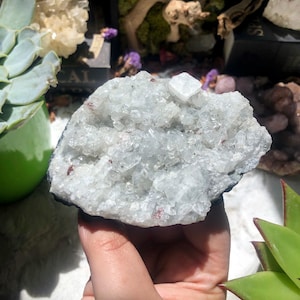 Sparkly Apophyllite Cluster with Tiny Rainbows, Apophyllite Crystal Cluster, Apophyllite Crystal Specimen, Prismatic Apophyllite Specimen