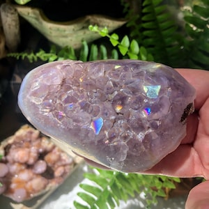 Angel Aura Amethyst Cluster, Aura Amethyst Crystal, Aura Amethyst Geode, Unique Aura Amethyst Crystal Cluster, Amethyst Cluster