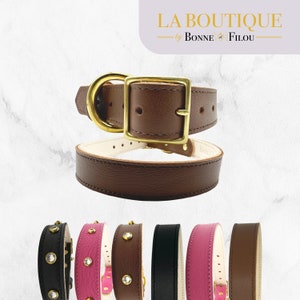 Plain Leather Dog Collar - Brown