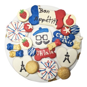 French Dog Treats, Bastille Day Dog, Eiffel Tower Dog Treat, Paris Dog Treat, French Dog Gift, Unique Dog Treat, Dog Mom Gift, Dog Dad Gift