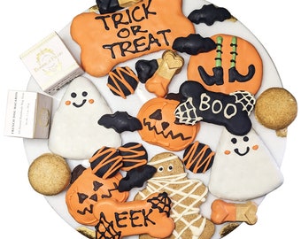 Halloween Dog Treats Gift Box, Spooky Paw-lloween Treats