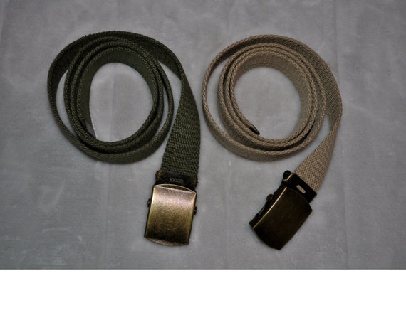 Military style clearance canvas belts