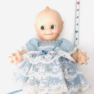 Vintage Kewpie Girl by Jesco, 14 inch Kewpie Girl Doll with Original Dress, Cameo by Jesco Kewpie Doll, 1970s Kewpie, Bisque Porcelain Doll