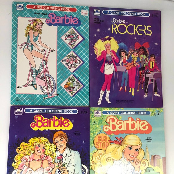 Vintage 1980er Jahre Barbie Malbücher, unbenutzt! Barbie Malbücher, Golden Book Malbücher, einzeln verkauft