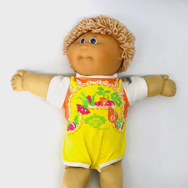 Vintage Jesmar Spanish Cabbage Patch Doll, 1984 CPK in Good Vintage Condition, Vintage Doll with Original CPK Clothing, 80s Spanish Doll