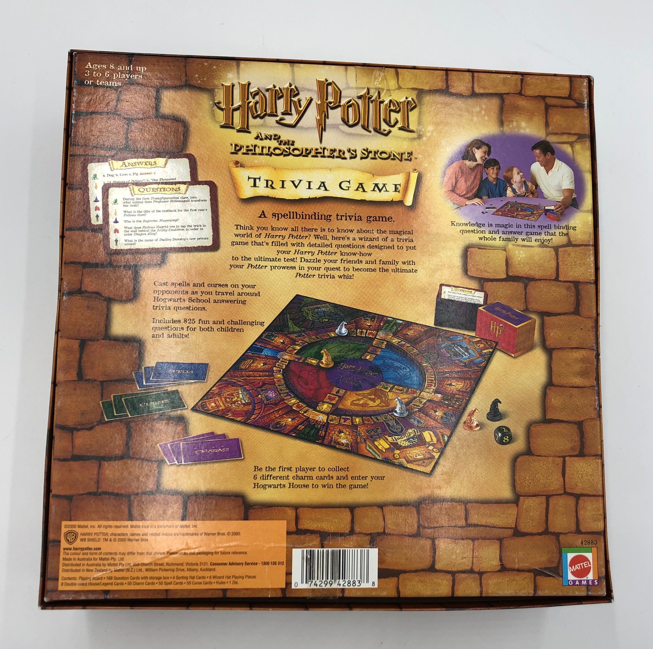 Vintage Harry Potter and the Philosophers Stone Trivia Board Game, 2000,  Mattel , Never Used 