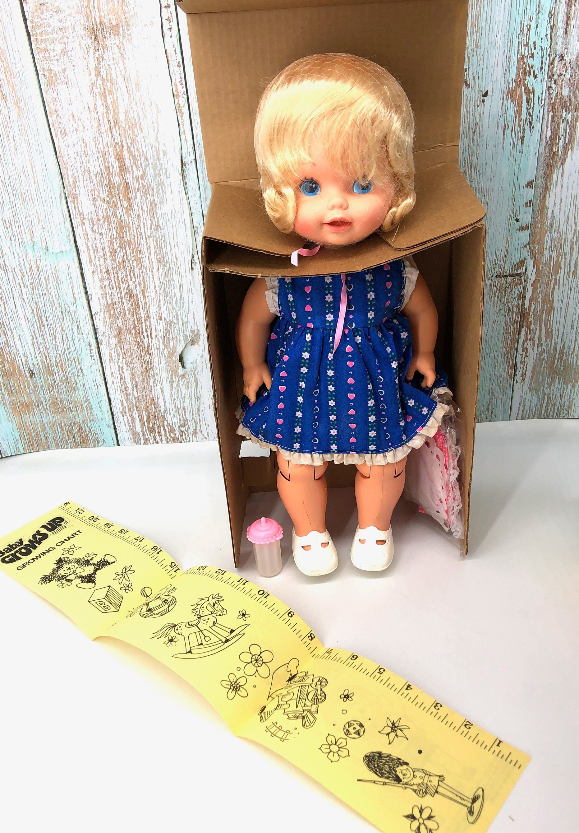 Vintage Mattel Baby Grows up Doll Mint in Box 1978 Mattel Doll