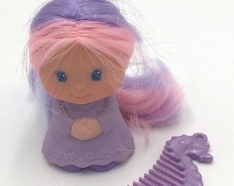 Vintage Lady Lovely Locks Sunnypeek-pop, Mattel Toy uit 1987, Seahorse Comb