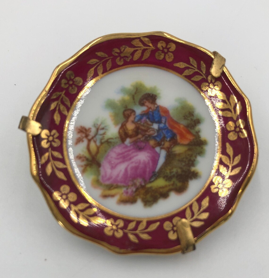 Vintage Limoges Miniature Plates 1 5/8 inches diameter Etsy