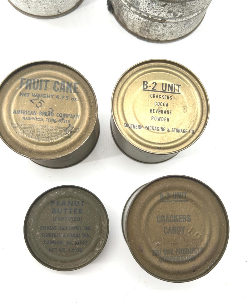 WWII U.S. Army Ration Can, Steel Military Food Tin, Display Only ...