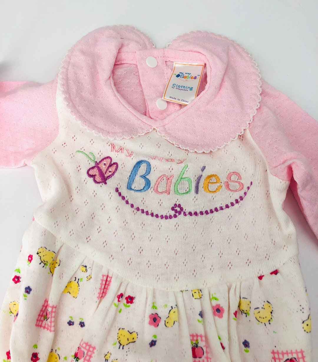 MIP One Piece Sleepers With Footies Pj s for 22 Baby Doll Clothing by Geppeddo My Way Babies 16 1 2 From Collar to Heel Etsy UK