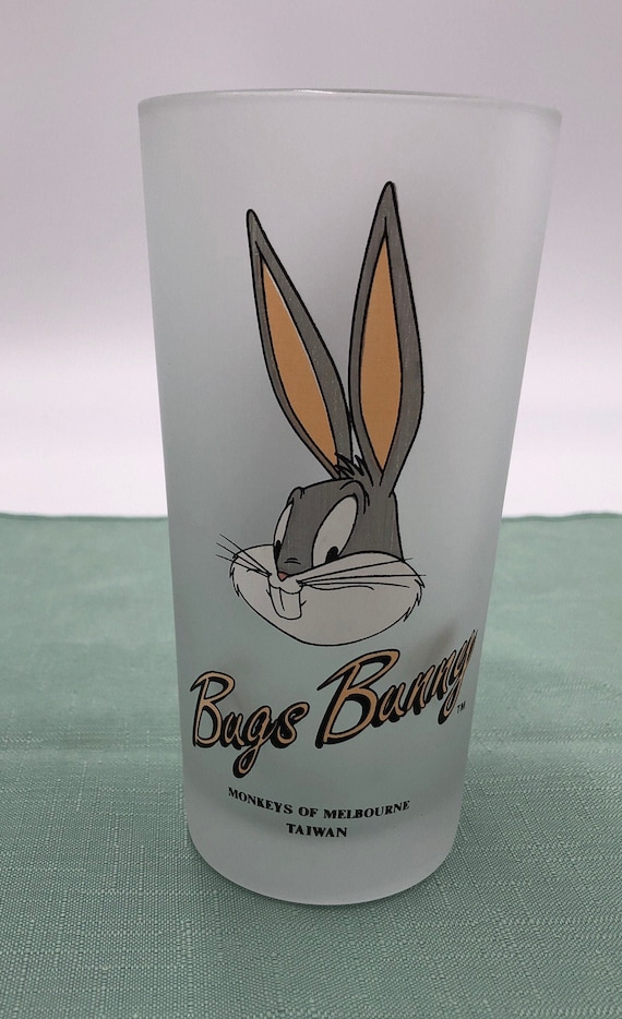 Vintage 1995 Bugs Bunny Frosted Glass - Monkeys of Melbourne - Etsy