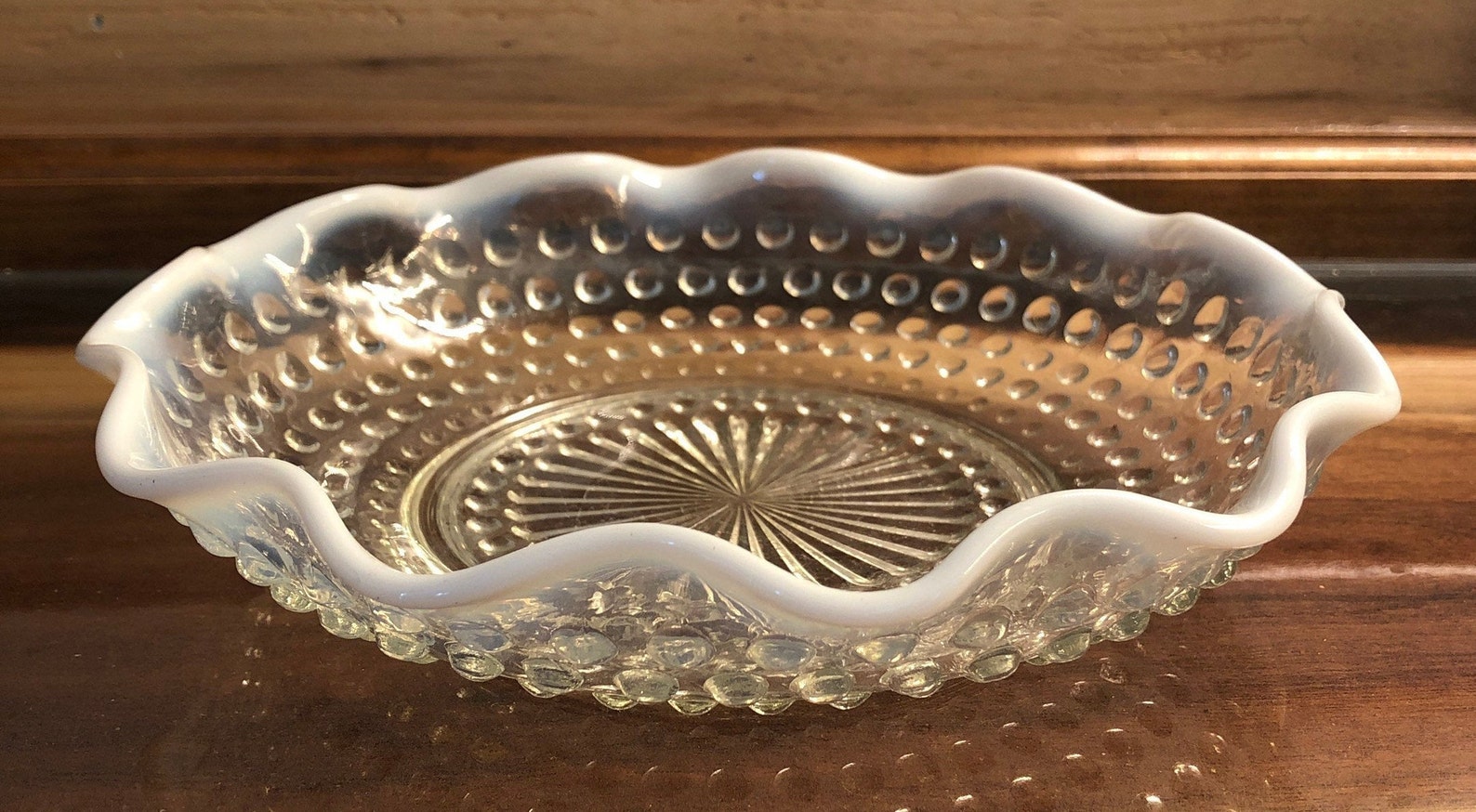 Vintage Fenton Hobnail Candy Dish Fluted Hobnail Excellent Etsy
