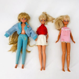 Vintage Skipper Doll by Mattel, 1980&#39;s Skipper doll, Barbie&#39;s sister Skipper, Skipper plus outfits, good vintage condition, 10&quot; Skipper doll