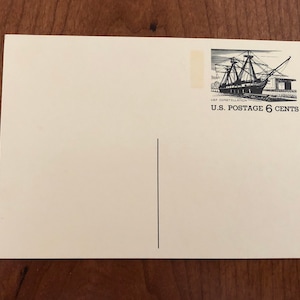 Vintage ansichtkaart voorgedrukt, ongebruikt, 6 cent "Toerisme Jaar van Amerika '72"
