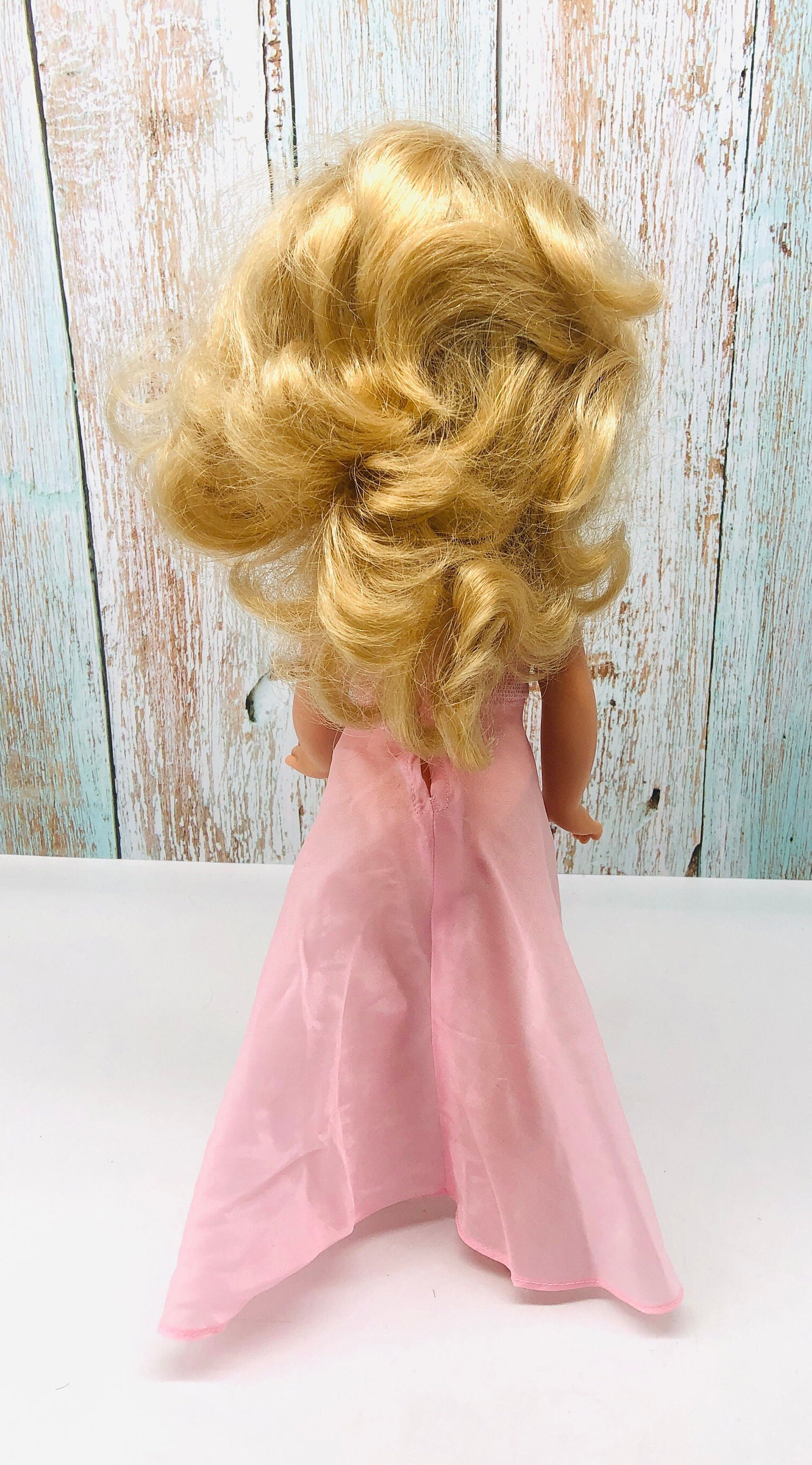 Vintage Tomy Gettin' Fancy Kimberly Doll: 1984 Pink Gown, 17