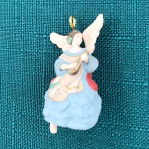 Vintage Hallmark Miniature Ornament and Box, Heavenly Minstrel