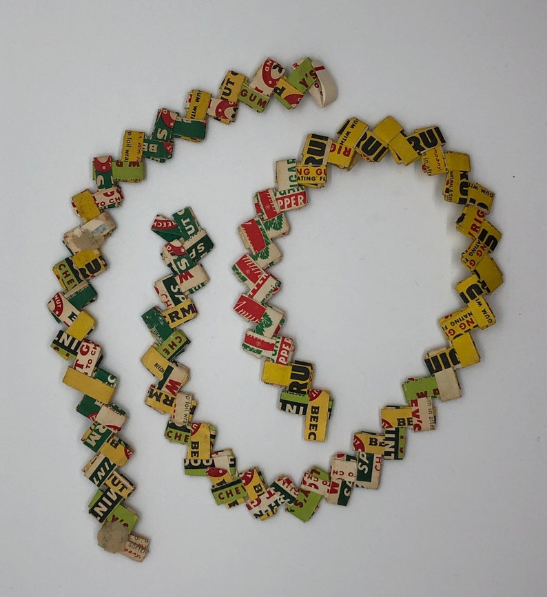 Vintage Chewing Gum Paper Wrapper Chains from 1960's Etsy