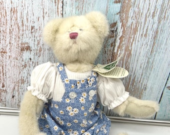 Heartfelt Collectibles 1999 Jointed Teddy Bear: Plaid Scarf