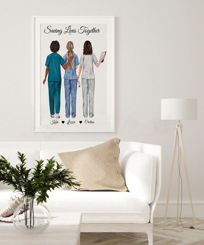 Personalized Nurse Wall Art Nurse Digital Print Customized Etsy UK