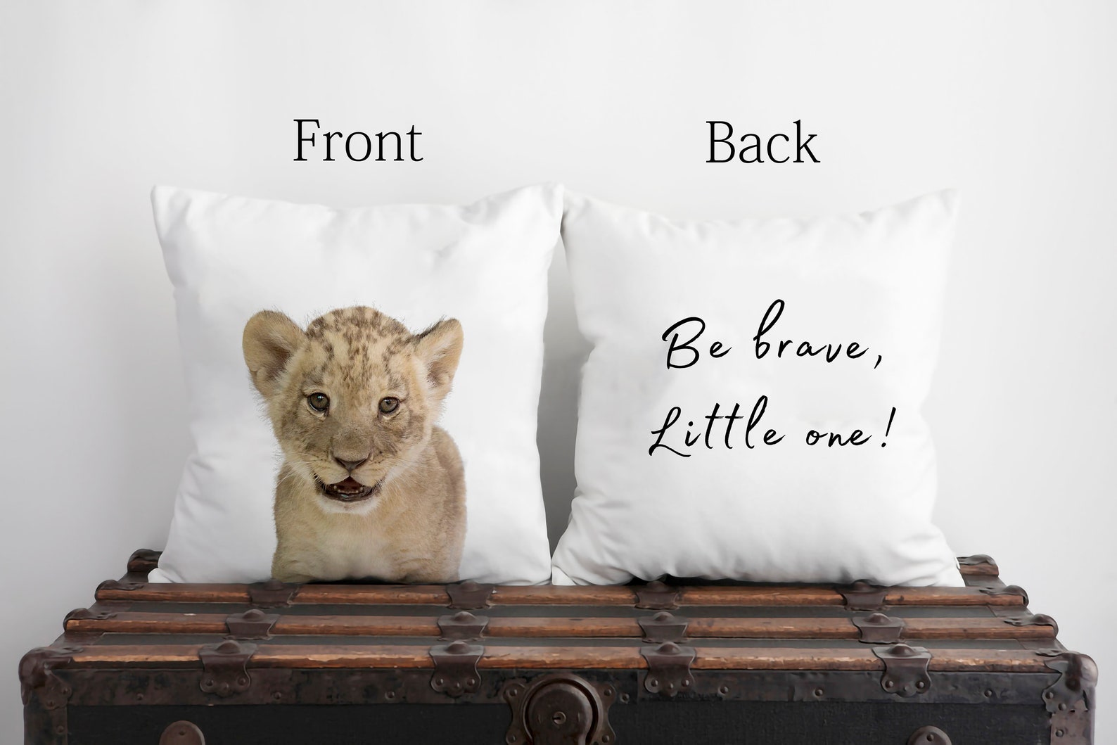 Nursery Room Throw Pillow Baby Cub Lion Animal Pillow Home Etsy