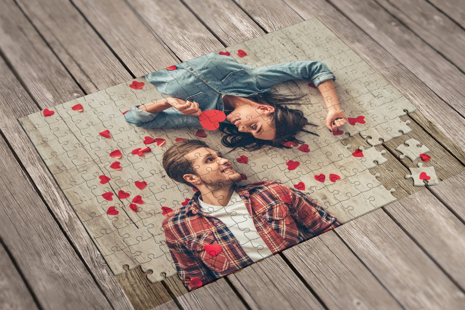 Personalized Couple Puzzle Kids Photo Puzzle Valentines Day Etsy