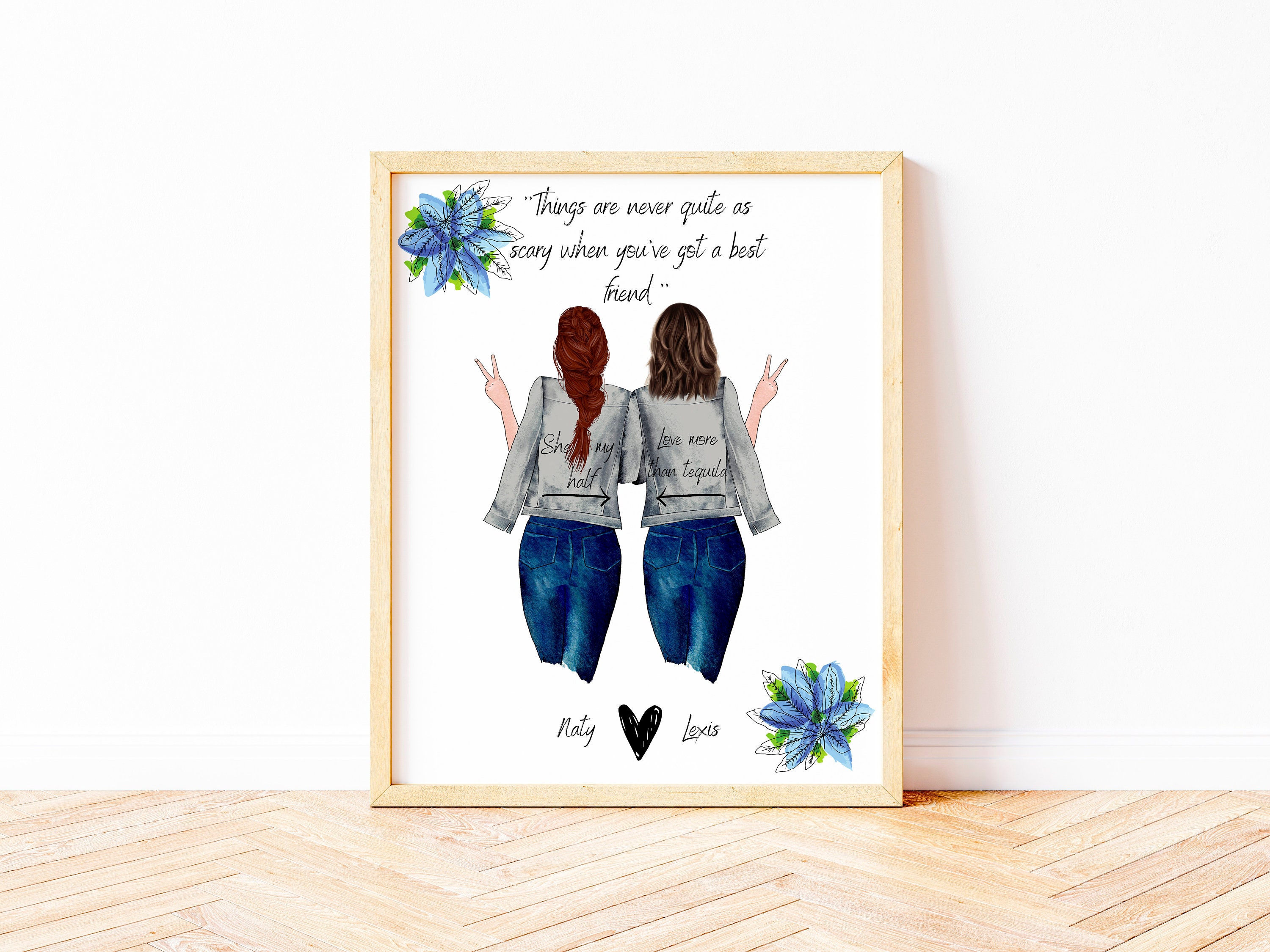 Personalized Friends Wall Art Friends Gift Idea Digital | Etsy