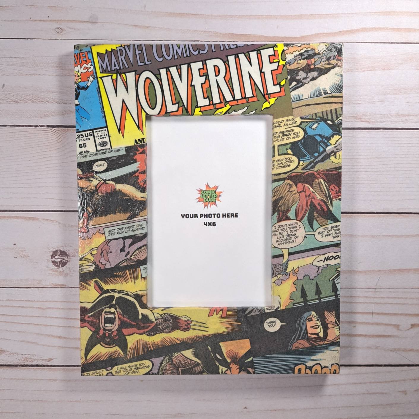 Wolverine Picture Frame - Marvel X-men Wolverine Gift - Comic Book Wood ...