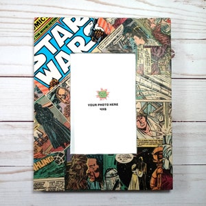 Star Wars Picture Frame - Custom Star Wars Comic Book Wood Picture Frame - Star Wars Gift Idea - Geek Man Cave - Star Wars Home Decor