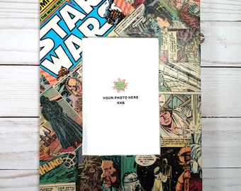 Star Wars Picture Frame - Custom Star Wars Comic Book Wood Picture Frame - Star Wars Gift Idea - Geek Man Cave - Star Wars Home Decor