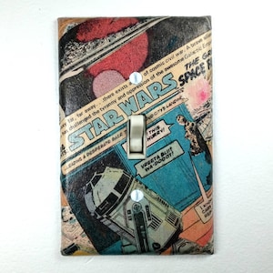 Star Wars Light Switch Plate Cover - Custom Star Wars Comic Book Wall Plate - Star Wars Man Cave - Star Wars Bedroom Decor - Geek Home Decor