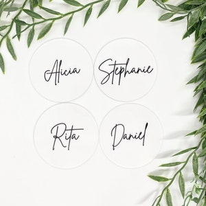 Acrylic Wedding Place Cards: Custom Table Name Cards
