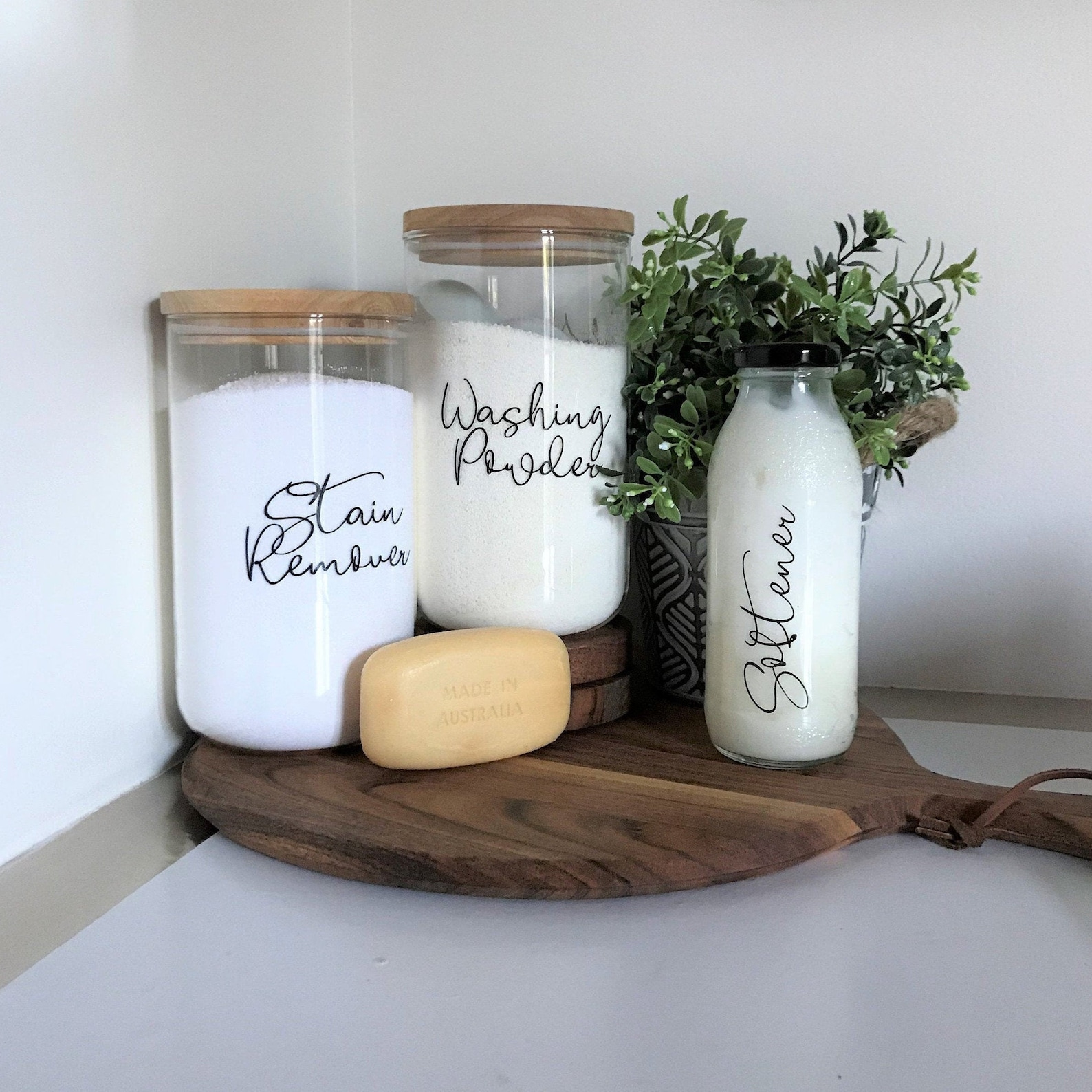 DIY Large Laundry Labels, Jar Decals, Personalised Laundry Stickers