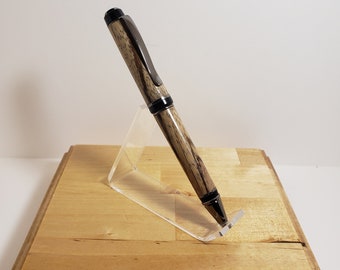 Handmade Writing Pen, Cigar style Big Ben Pen, Zebrawood, Gun Metal finish, Gift Idea, Collector Pen