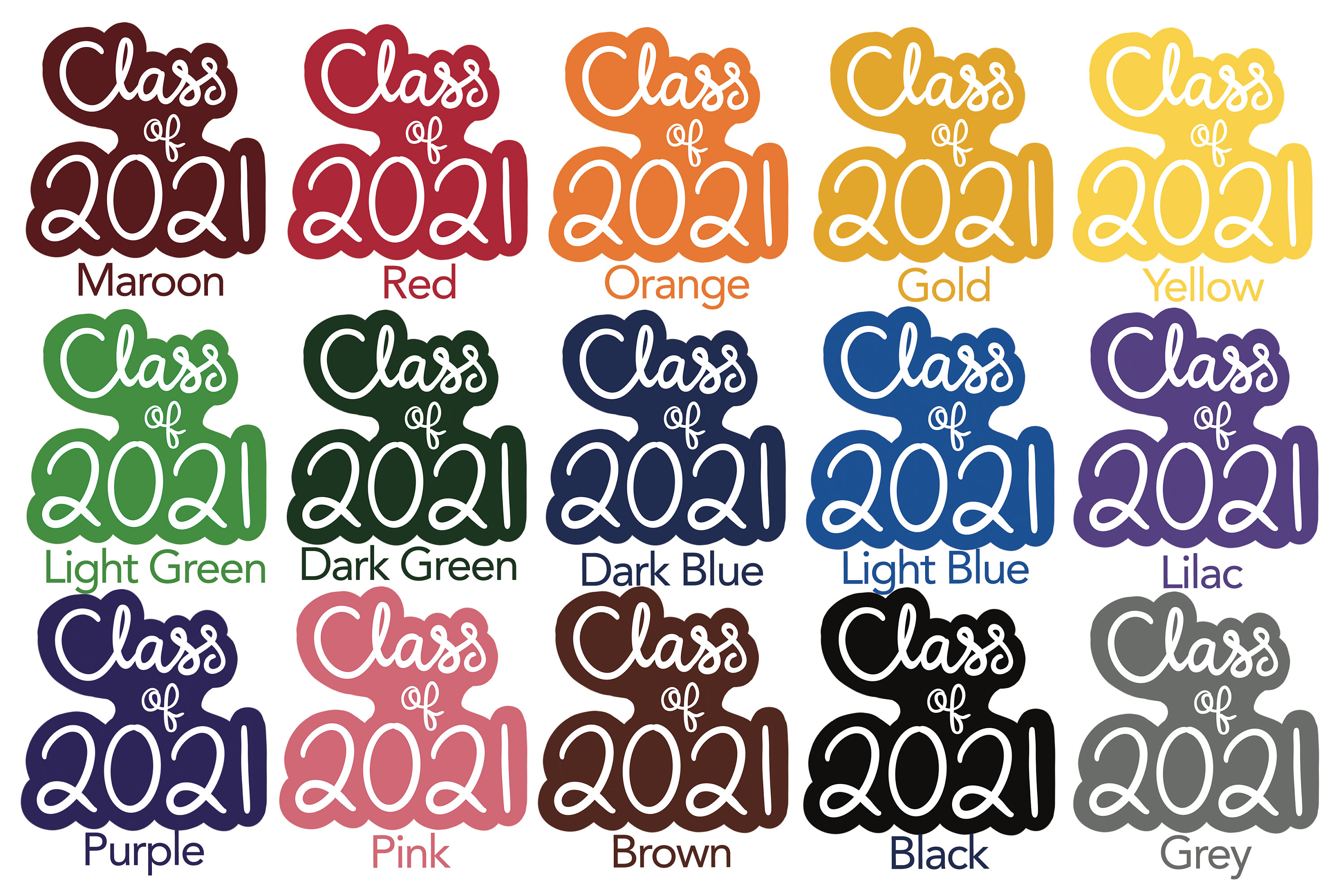 Class of 2023 Stickers Custom School Colors Graduation Etsy