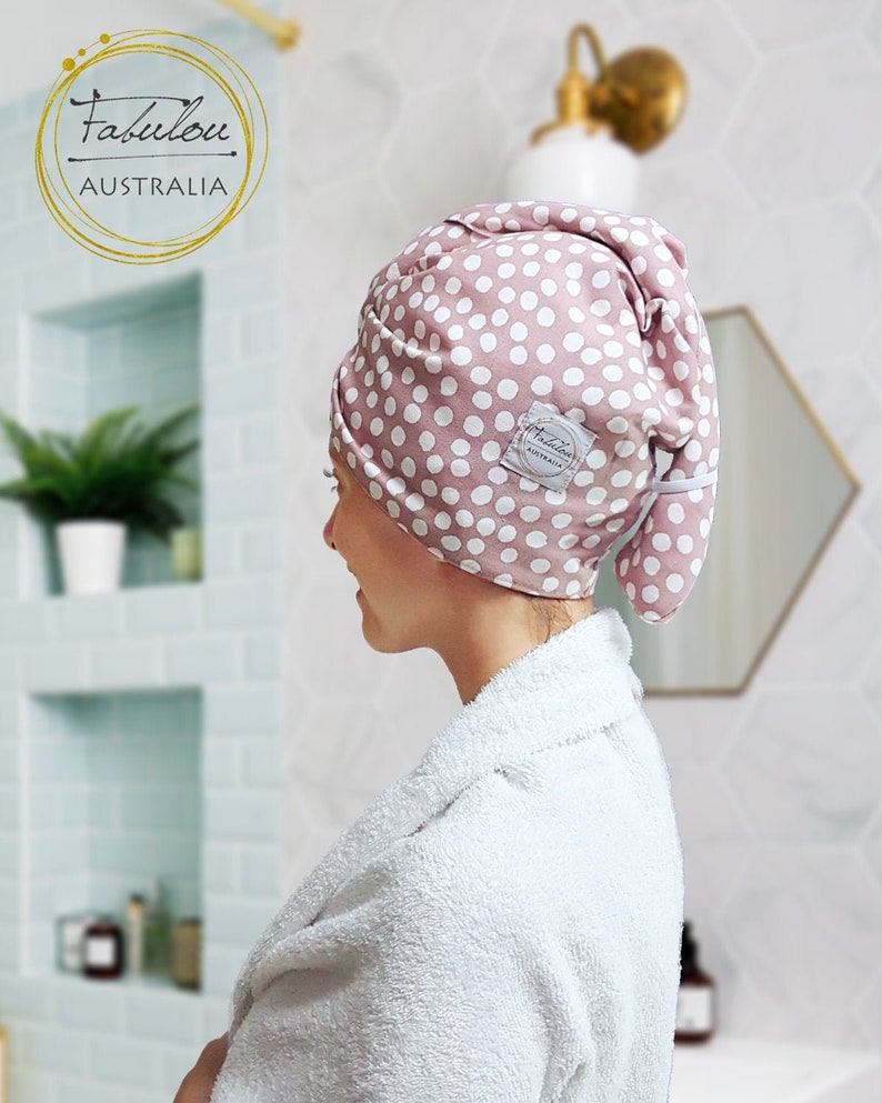 Cotton Hair Towel / Blush Love Hair Turban Wrap Head Towel - Etsy Australia