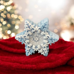 Snowflake soap, Christmas small gift, Baby Shower favors, Bridal favors, Wedding favors, Snowflake theme
