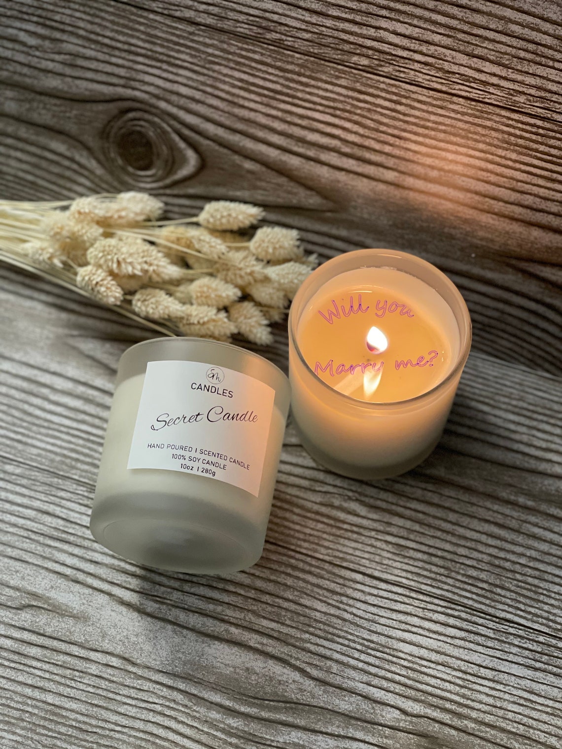 Secret message candle Proposal candles Scented candle gift Etsy